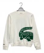 LACOSTEラコステ）の古着「オーバーサイズロゴプリントクルーネックスウェット」｜ホワイト