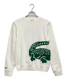 LACOSTE（ラコステ）の古着「オーバーサイズロゴプリントクルーネックスウェット」｜ホワイト