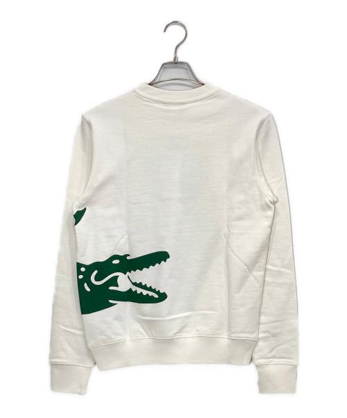 LACOSTE（ラコステ）LACOSTE (ラコステ) オーバーサイズロゴプリントクルーネックスウェット ホワイト サイズ:XSの古着・服飾アイテム