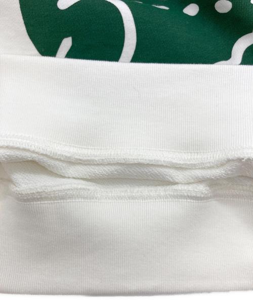 LACOSTE（ラコステ）LACOSTE (ラコステ) オーバーサイズロゴプリントクルーネックスウェット ホワイト サイズ:XSの古着・服飾アイテム