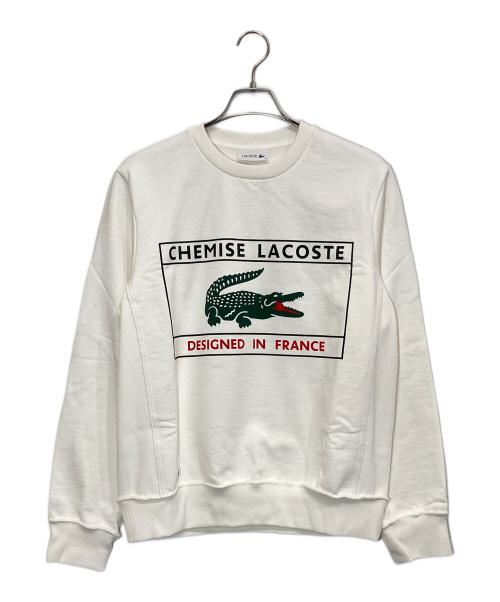 LACOSTE（ラコステ）LACOSTE (ラコステ) ロゴスウェット ホワイト サイズ:Ⅿの古着・服飾アイテム