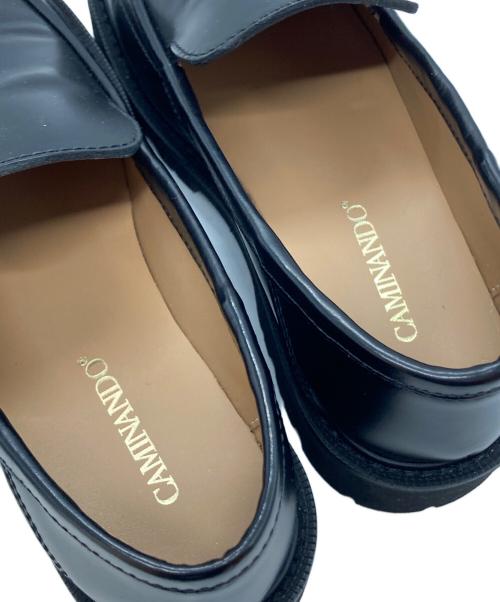 Caminando（カミナンド）Caminando (カミナンド) PLAIN LOAFERS ブラック サイズ:6の古着・服飾アイテム