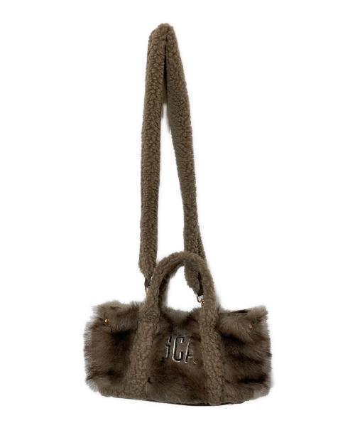 GOOD GRIEF!（グッドグリーフ）GOOD GRIEF! (グッドグリーフ) GCA EMB FAUX FUR PINT TOTE ブラウンの古着・服飾アイテム