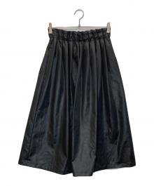 THIRD MAGAZINE（サードマガジン）の古着「ウォッシャブルエコレザースカート」｜ブラック