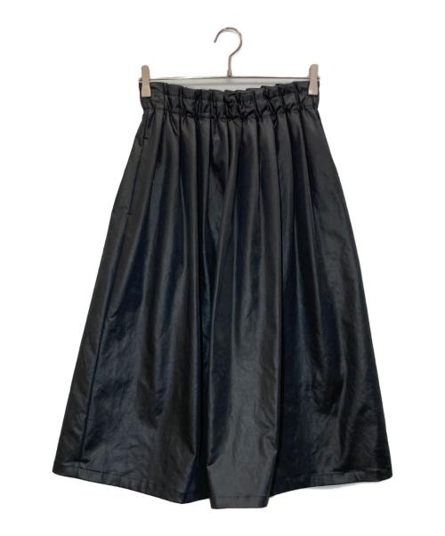 THIRD MAGAZINE（サードマガジン）THIRD MAGAZINE (サードマガジン) ウォッシャブルエコレザースカート ブラック サイズ:2の古着・服飾アイテム