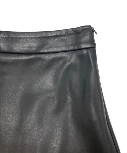 CINOH（チノ）CINOH (チノ) SYNTHETIC LEATHER ASYMMETRIC SKIRT ブラック サイズ:40の古着・服飾アイテム