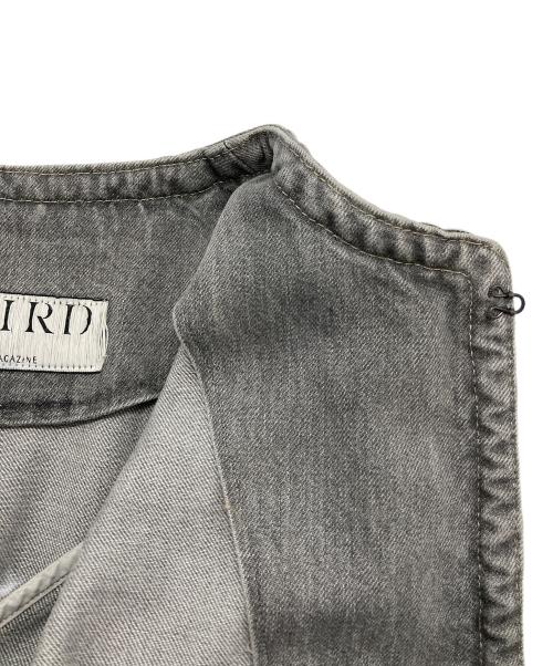THIRD MAGAZINE（サードマガジン）THIRD MAGAZINE (サードマガジン) デニムノーカラージャケット グレー サイズ:9の古着・服飾アイテム