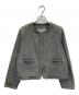 THIRD MAGAZINE（サードマガジン）の古着「デニムノーカラージャケット」｜グレー