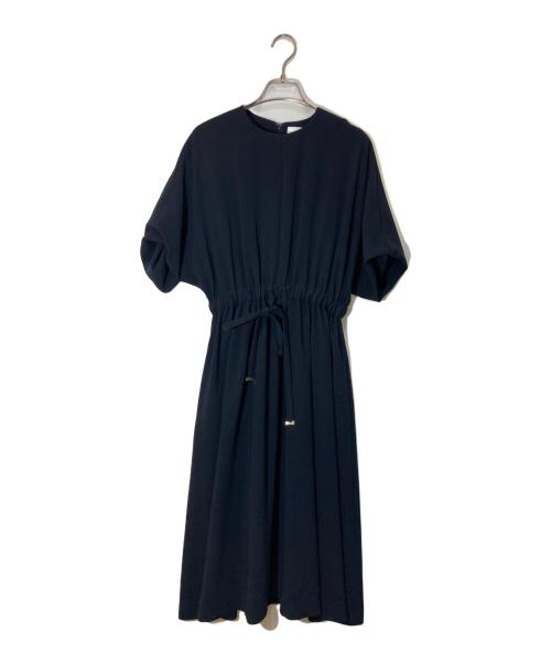 ebure（エブール）ebure (エブール) トリアセダブルクロス ワンピース ネイビー サイズ:36の古着・服飾アイテム