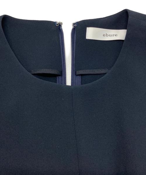 ebure（エブール）ebure (エブール) トリアセダブルクロス ワンピース ネイビー サイズ:36の古着・服飾アイテム