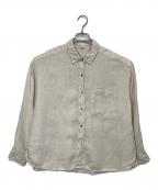 JAMES PERSEジェームスパース）の古着「ライトウェイトリネン オーバーシャツ」｜ベージュ