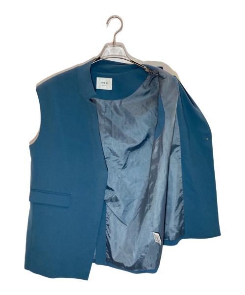 Ameri（アメリ）AMERI (アメリ) OTONA WRAP VEST SET UP DRESS ブルー サイズ:Sの古着・服飾アイテム