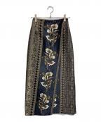 Ameriアメリ）の古着「IMANE JACQUARD WRAP SKIRT」｜ネイビー