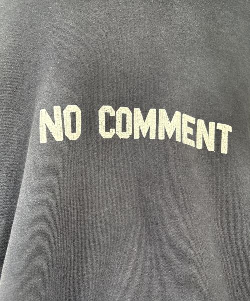 BALENCIAGA（バレンシアガ）BALENCIAGA (バレンシアガ) ダメージ加工NO COMMENTプリントプルオーバーパーカー ネイビー サイズ:4の古着・服飾アイテム