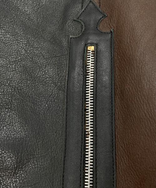 SKKIN USA（スキン）SKKIN USA (スキン) 裏ボア切替レザージャケット ブラック サイズ:Ⅿの古着・服飾アイテム