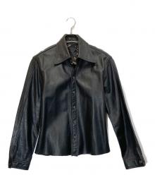 SKKIN USA（スキン）の古着「レザーシャツ」｜ブラック