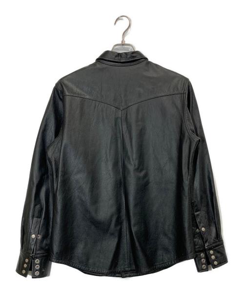 JOHNBULL（ジョンブル）Johnbull (ジョンブル) レザーウエスタンシャツ ブラック サイズ:Lの古着・服飾アイテム