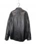 - (-) フレイムデザインレザーシャツ ブラック サイズ:-：5000円