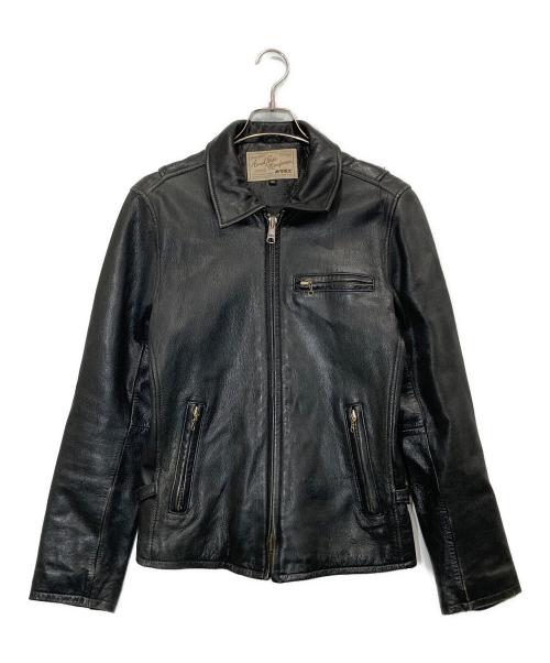 AVIREX（アヴィレックス）AVIREX (アヴィレックス) トラッカーライダース レザージャケット ブラック サイズ:40の古着・服飾アイテム