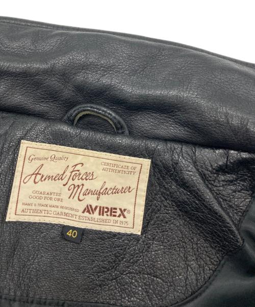 AVIREX（アヴィレックス）AVIREX (アヴィレックス) トラッカーライダース レザージャケット ブラック サイズ:40の古着・服飾アイテム