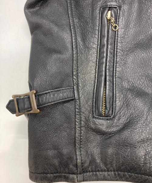 AVIREX（アヴィレックス）AVIREX (アヴィレックス) トラッカーライダース レザージャケット ブラック サイズ:40の古着・服飾アイテム