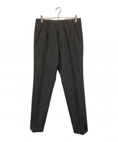 中古・古着通販】PRADA (プラダ) ストライプスラックス ブラック