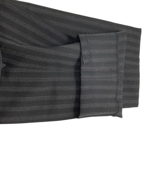 PRADA（プラダ）PRADA (プラダ) ストライプスラックス ブラック×グレー サイズ:48の古着・服飾アイテム