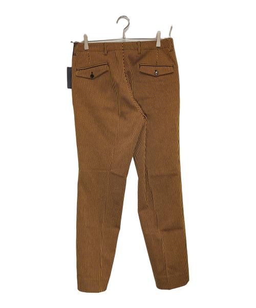 PRADA（プラダ）PRADA (プラダ) ストライプパンツ ブラック×イエロー サイズ:48の古着・服飾アイテム