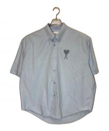 ami（アミ）の古着「ハートロゴ半袖シャツ」｜ブルー