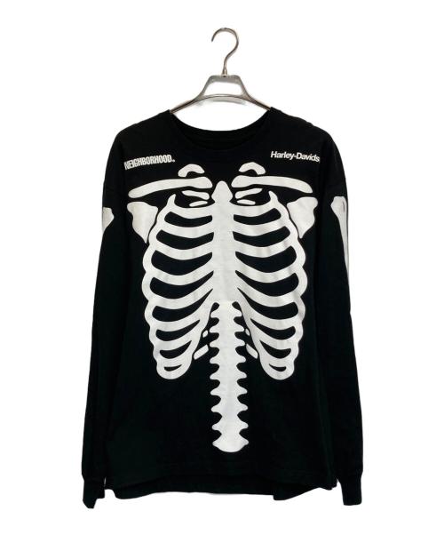 NEIGHBORHOOD（ネイバーフッド）NEIGHBORHOOD (ネイバーフッド) HARLEY-DAVIDSON (ハーレーダビッドソン) H-D . CREWNECK LS . CO Tシャツ ブラック サイズ:Lの古着・服飾アイテム