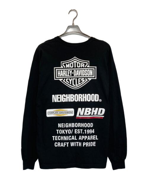 NEIGHBORHOOD（ネイバーフッド）NEIGHBORHOOD (ネイバーフッド) HARLEY-DAVIDSON (ハーレーダビッドソン) H-D . CREWNECK LS . CO Tシャツ ブラック サイズ:Lの古着・服飾アイテム