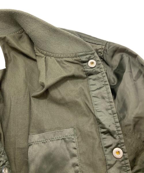 stussy（ステューシー）stussy (ステューシー) バックロゴサテンスタジャン カーキ サイズ:Lの古着・服飾アイテム