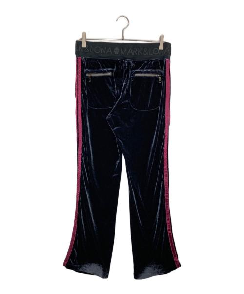 MARK&LONA（マークアンドロナ）MARK&LONA (マークアンドロナ) ベロアセットアップジャージ ブルー サイズ:Lの古着・服飾アイテム