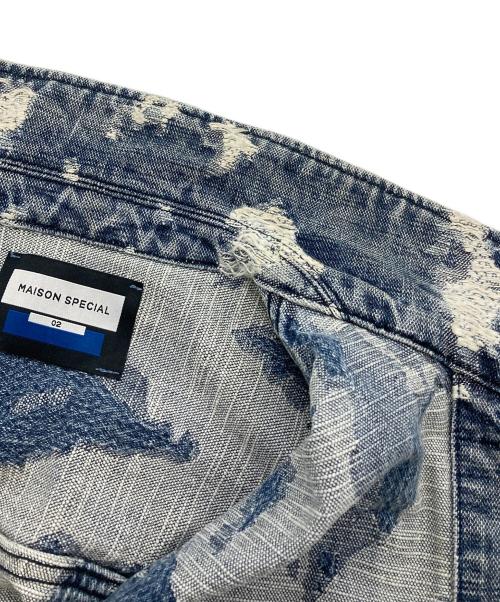 MAISON SPECIAL（メゾンスペシャル）MAISON SPECIAL (メゾンスペシャル) Prime-Over Jacquard Denim Jacket ブルー サイズ:2の古着・服飾アイテム
