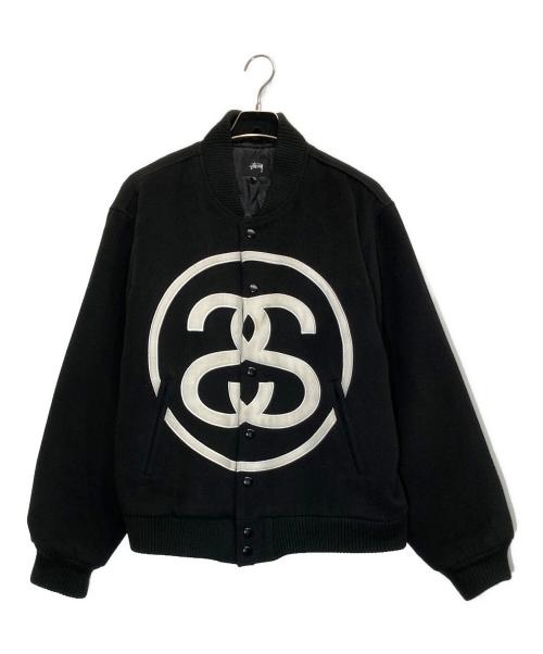 stussy（ステューシー）stussy (ステューシー) SS-LINK VARSITY JACKET ブラック サイズ:Lの古着・服飾アイテム