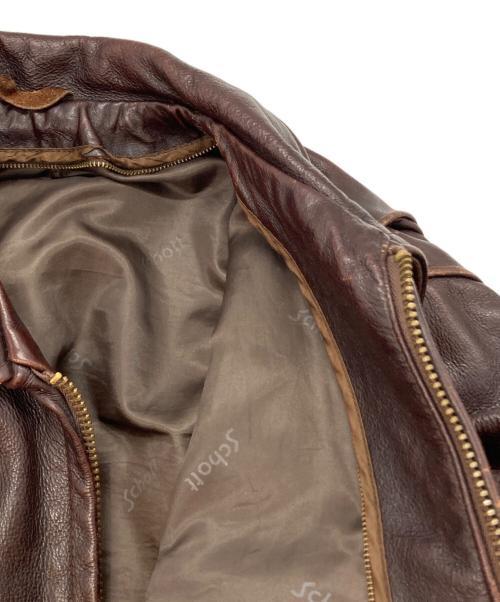 Schott（ショット）Schott (ショット) レザージャケット ブラウン サイズ:36の古着・服飾アイテム