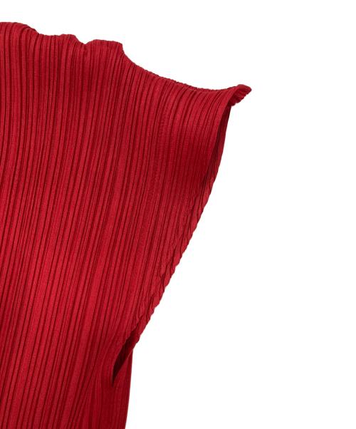 PLEATS PLEASE（プリーツプリーズ）PLEATS PLEASE (プリーツプリーズ) プリーツブラウス レッド サイズ:3の古着・服飾アイテム