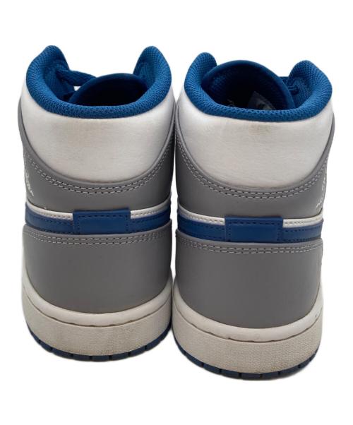 NIKE（ナイキ）NIKE (ナイキ) AIR JORDAN 1 MID ブルー×ホワイト サイズ:SIZE 25.5cmの古着・服飾アイテム