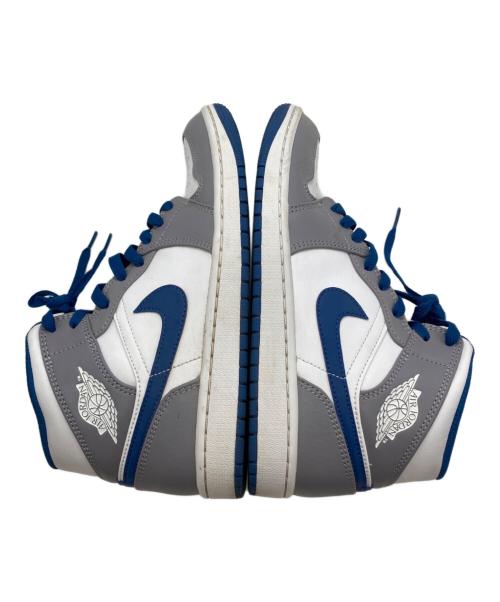 NIKE（ナイキ）NIKE (ナイキ) AIR JORDAN 1 MID ブルー×ホワイト サイズ:SIZE 25.5cmの古着・服飾アイテム