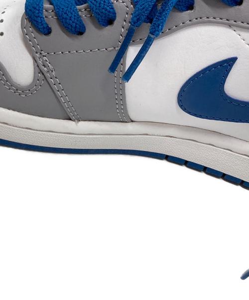 NIKE（ナイキ）NIKE (ナイキ) AIR JORDAN 1 MID ブルー×ホワイト サイズ:SIZE 25.5cmの古着・服飾アイテム