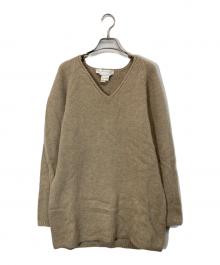 MaxMara（マックスマーラ）の古着「Vネックニット」｜ベージュ