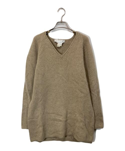MaxMara（マックスマーラ）MaxMara (マックスマーラ) Vネックニット ベージュ サイズ:Mの古着・服飾アイテム