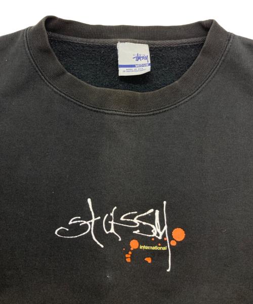 stussy（ステューシー）stussy (ステューシー) プリントスウェット ブラック サイズ:Ⅿの古着・服飾アイテム