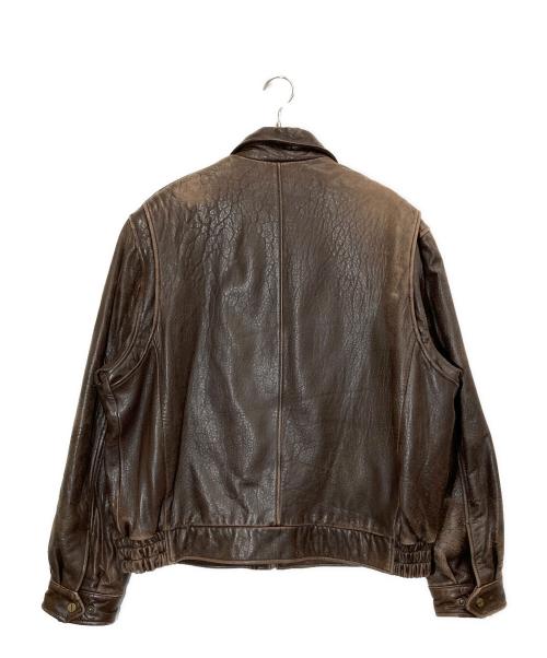 london fog（ロンドンフォグ）london fog (ロンドンフォグ) レザージャケット ブラウン サイズ:XLの古着・服飾アイテム