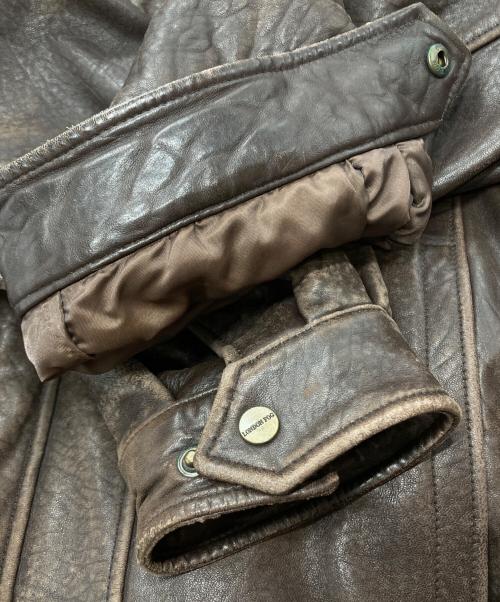 london fog（ロンドンフォグ）london fog (ロンドンフォグ) レザージャケット ブラウン サイズ:XLの古着・服飾アイテム