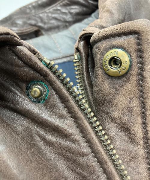 london fog（ロンドンフォグ）london fog (ロンドンフォグ) レザージャケット ブラウン サイズ:XLの古着・服飾アイテム