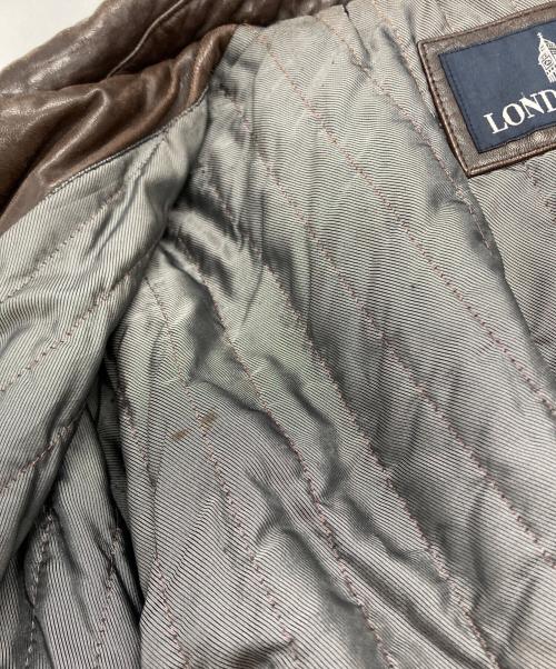 london fog（ロンドンフォグ）london fog (ロンドンフォグ) レザージャケット ブラウン サイズ:XLの古着・服飾アイテム