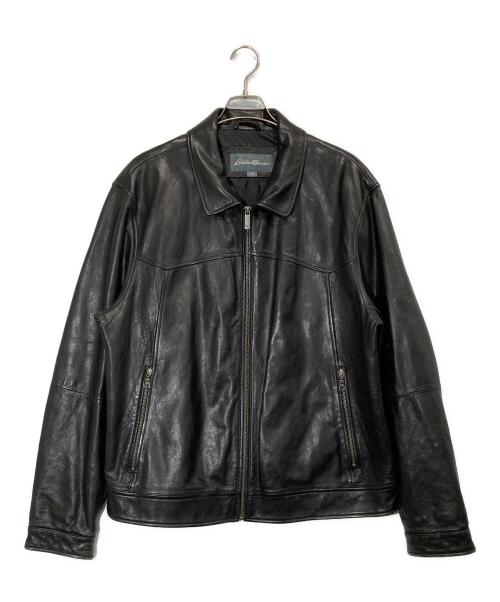 Eddie Bauer（エディーバウアー）Eddie Bauer (エディーバウアー) レザージャケット ブラック サイズ:XLの古着・服飾アイテム