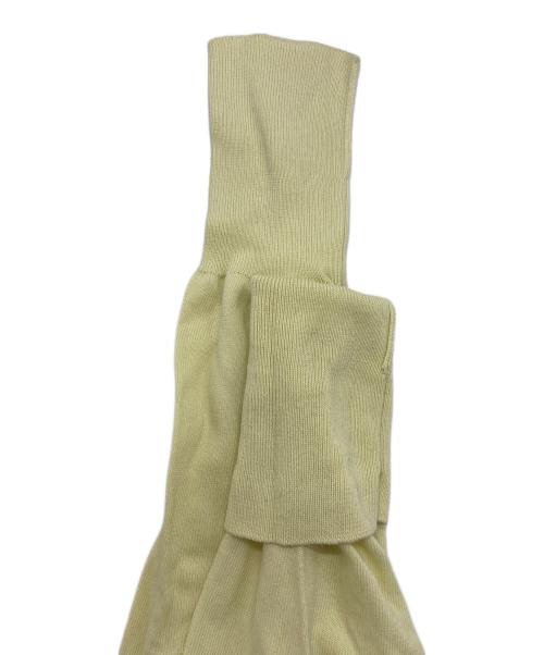 Maison Margiela 4（メゾンマルジェラ 4）Maison Margiela 4 (メゾンマルジェラ 4) エルボーパッチ Vネック コットンニット イエロー サイズ:Sの古着・服飾アイテム