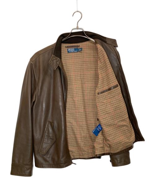 POLO RALPH LAUREN（ポロ・ラルフローレン）POLO RALPH LAUREN (ポロ・ラルフローレン) レザースウィングトップ ブラウン サイズ:Lの古着・服飾アイテム